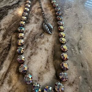 Elegant Silver Crystal Necklace